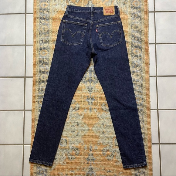 Levi’s 501 Salsa Destiny Dark Wash Button Fly Skinny Jeans 26x28 - Picture 7 of 12